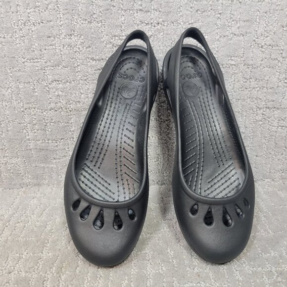 Crocs Kadee Womens Size US 9 Slingback Black Ballet Flats Shoes - Picture 1 of 9
